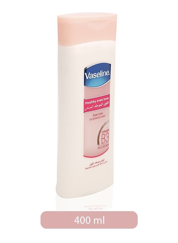 Vaseline Healthy Even Tone Vitamin B3 Triple Sunscreen For UV Protection Body Lotion 400ml - Image 1