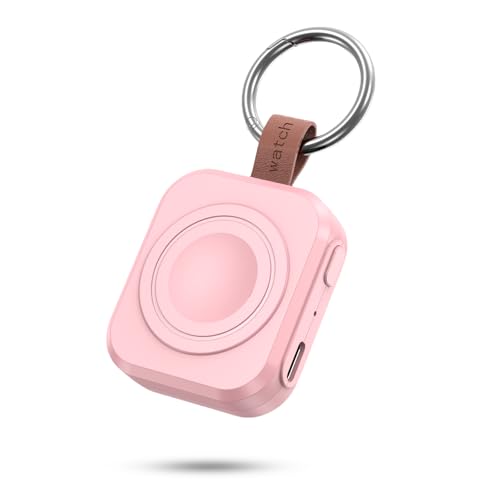 ACEQINGSE for Samsung Galaxy Watch Charger,1200mAh Portable Charger for Samsung Galaxy Watch 8/8 Classic/7/Ultra/6/6 Classic/5/5 Pro/4/3,Active 2/1 (Pink) - Image 1