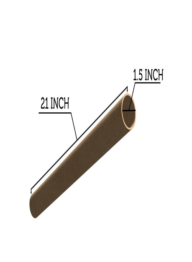 WallDesign Cardboard Storage Tube with End Caps (1.5 inch diameter x 21 inch long) - Perfect for Art Prints, Blueprints, Office Posters, and Charts – Durable Rolled Box Packaging (6 Tubes) - Image 2
