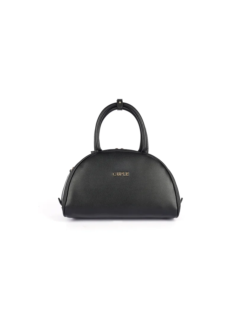 كيوبل Semi-circular faux leather handbag