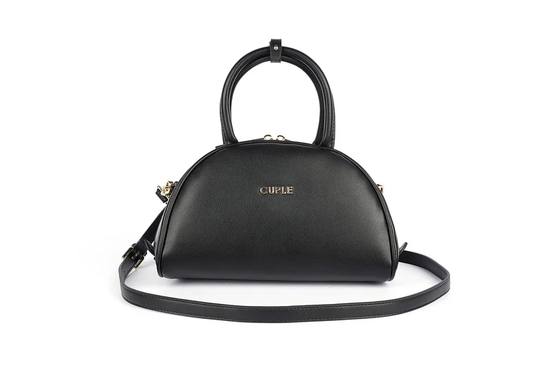 Cuple Semi-circular faux leather handbag
