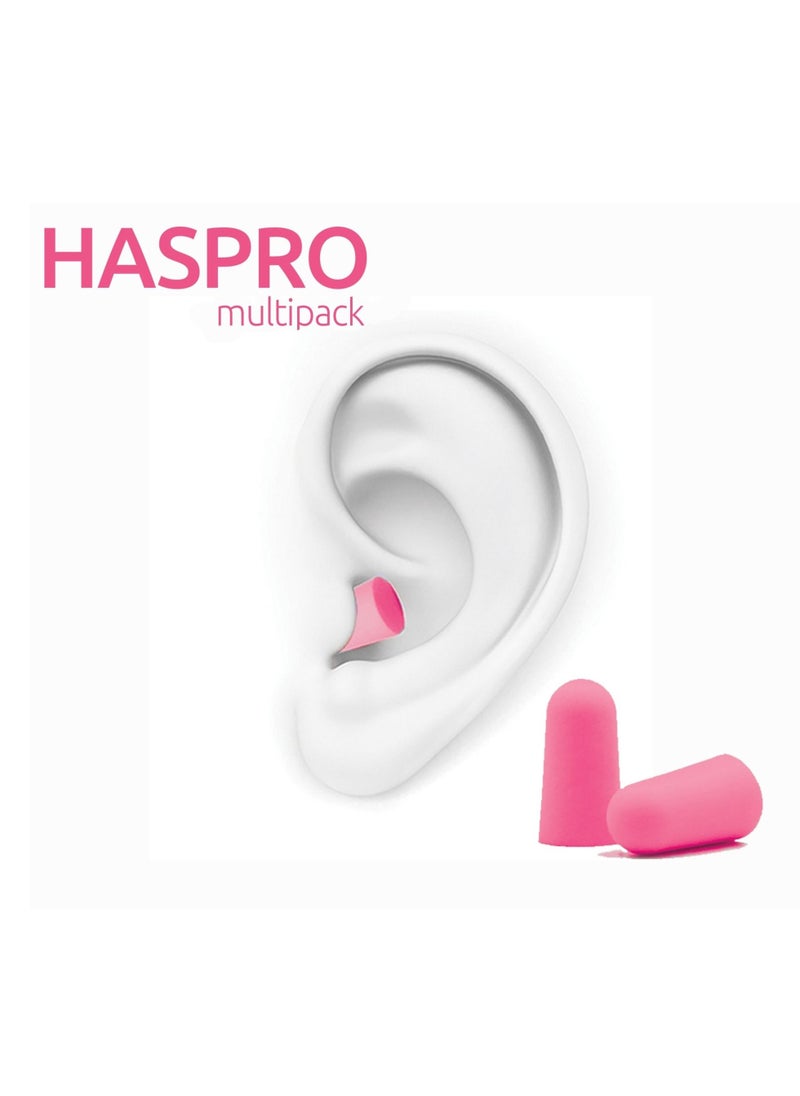 HASPRO - HASPRO Ultra Soft Foam Earplugs, Best Earplugs for Noise Canceling, Snoring, Work, DIY, Noise Reduction SNR 38dB (Pack of 10, Pink) - Image 1