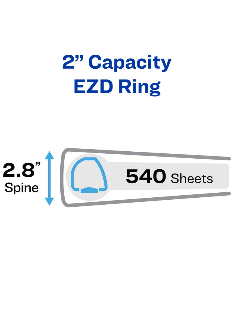 AVERY Avery Heavy-Duty Binder with 2-Inch One Touch EZD Ring, Black (79982)  - Image 2
