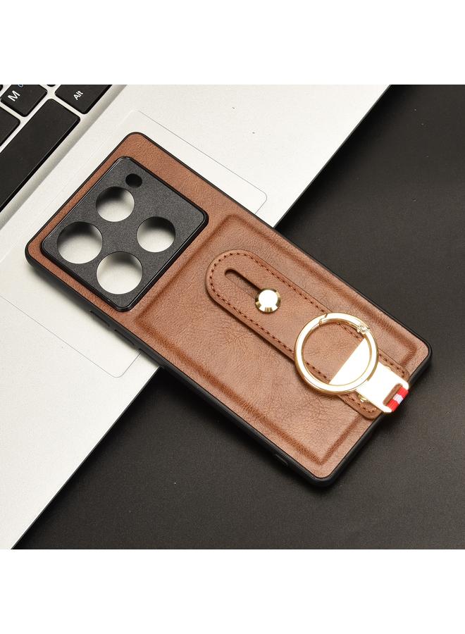 Zaboon Case For Infinix Note 40 Pro 5G X6851 Wristband Leather Back Phone Case - Image 2