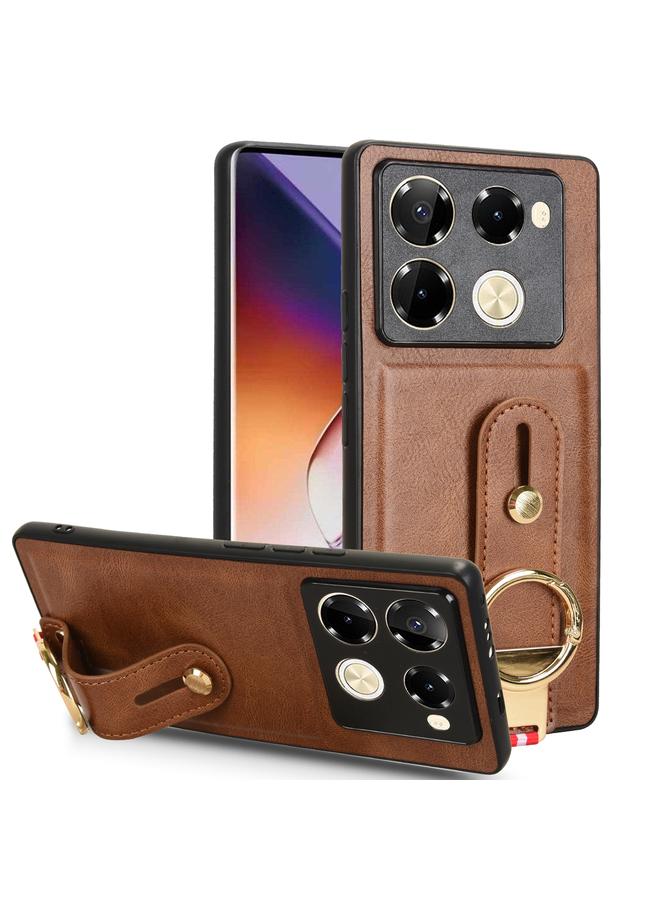 Zaboon Case For Infinix Note 40 Pro 5G X6851 Wristband Leather Back Phone Case - Image 1