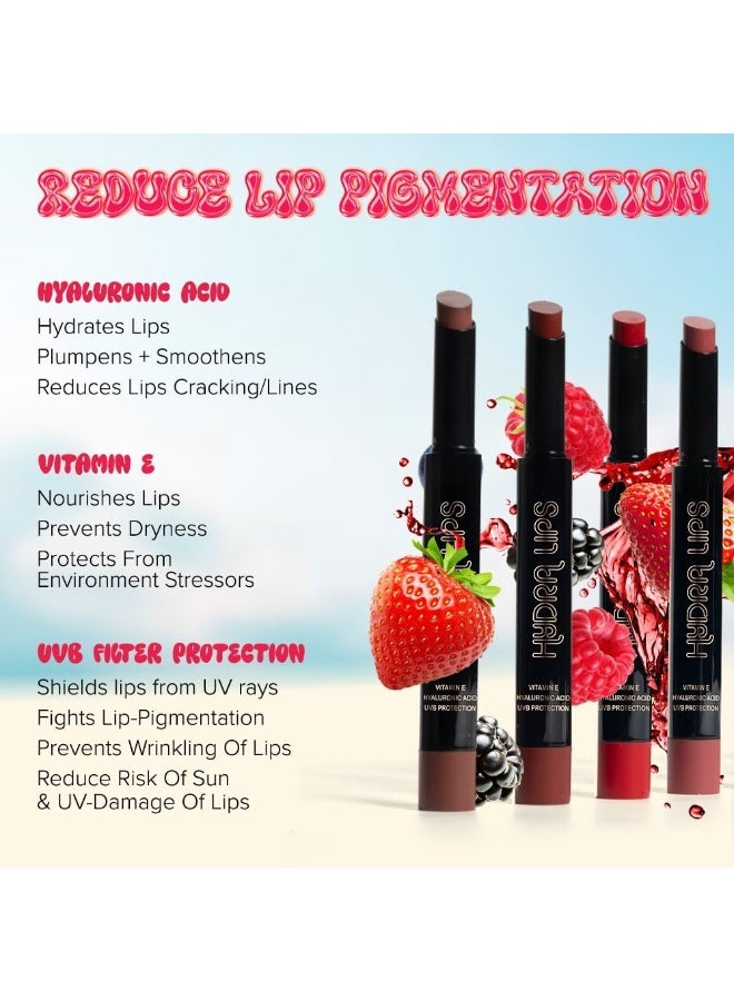 Daily Life Forever52 Hydra Lipstick, Semi-Matte Finish| Enriched with Hyaluronic Acid, Vitamin E & UVB Filter| 97% Lip Darkness Reduction | Vegan & Cruelty Free (MOCHADRIP-01, 2g) - Image 4