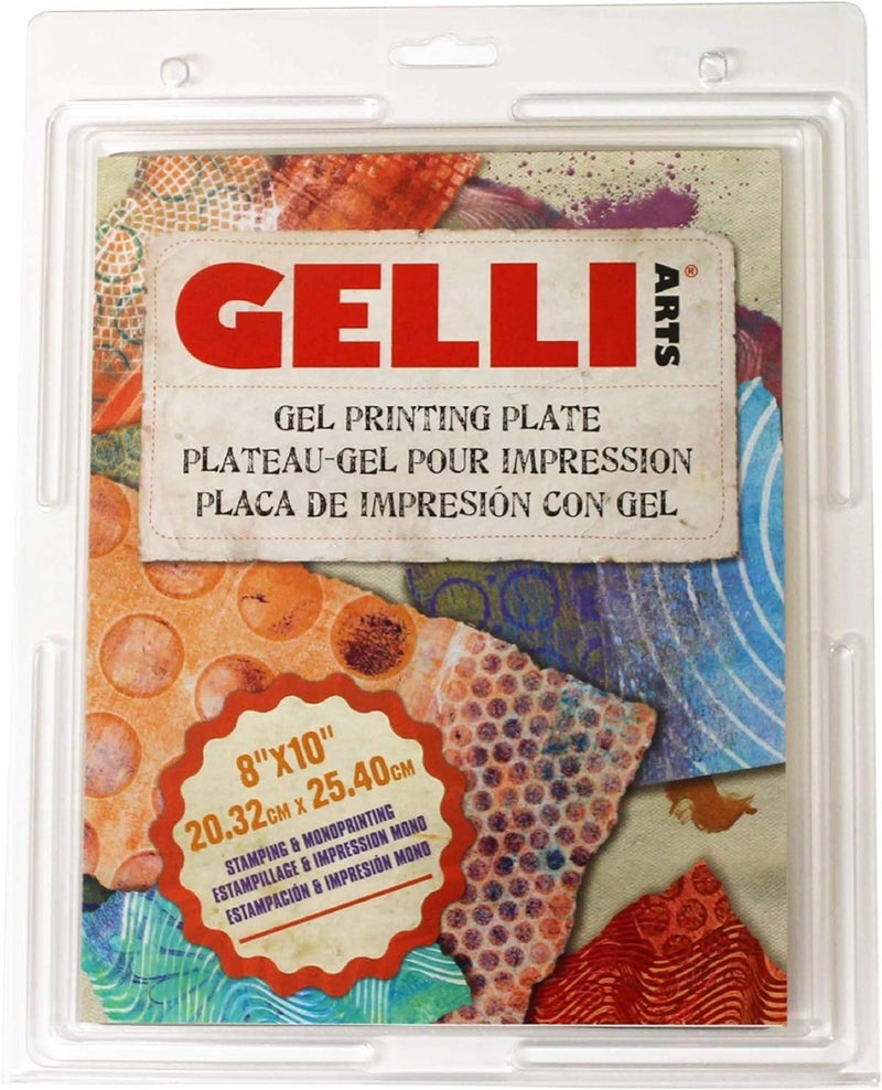 Gelli Arts Gel Printing Plate  8 X 10 Gel Plate Reusable Gel Printing Plate Printmaking Gelli Plate for Art Clear Gel Monoprinting Plate Gel Plate Printing for Arts and Crafts