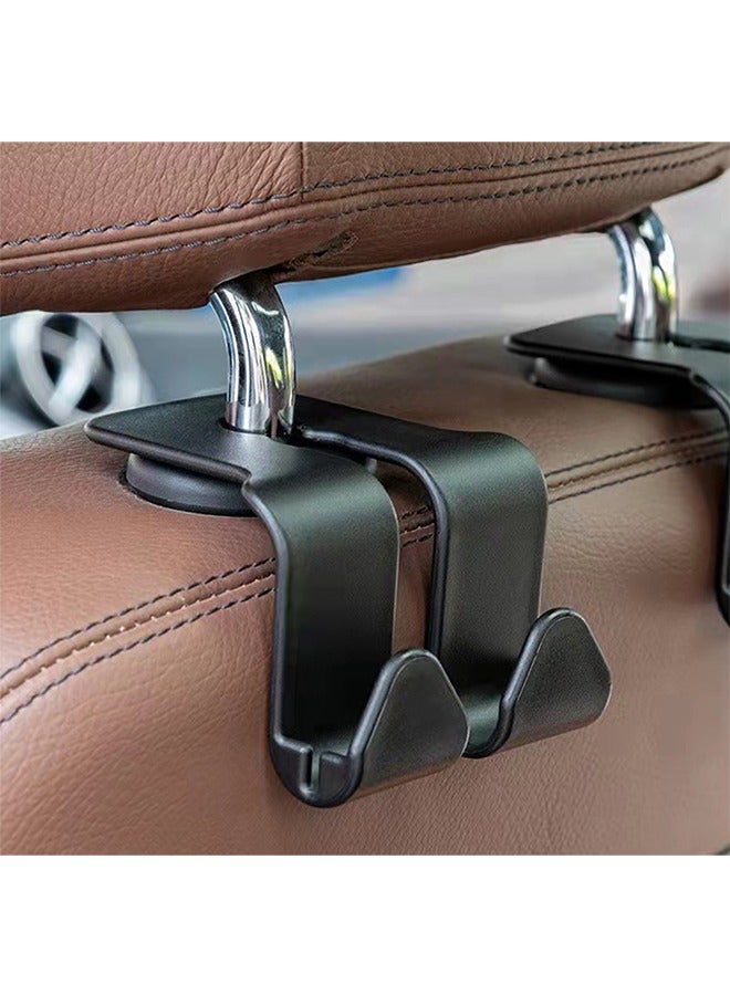 Generic Car Headrest Hooks 2 Pieces Set, Each with Two Hooks, Phones Bracket Car Back Seat Bags Clothes Umbrella Hangers Car Accessories  - Image 2