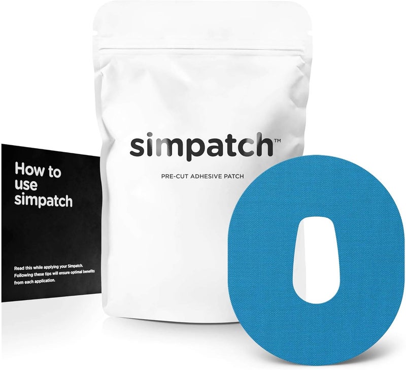 SIMPATCH Adhesive Patch for Dexcom G6 - Pack of 25 - Multiple Colors Available (Blue)