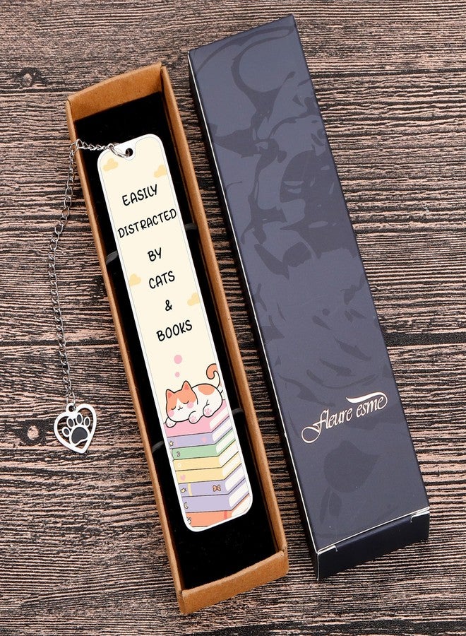 Fleure Esme Cat Bookmarks for Book Lovers, Cat Lover Gifts for Women Men, Boo Basket Stuffers for Women, Christmas Stocking Stuffers for Adults, Cute Book Marks for Reading, Christmas Birthday Gifts Pet Lovers - Image 4