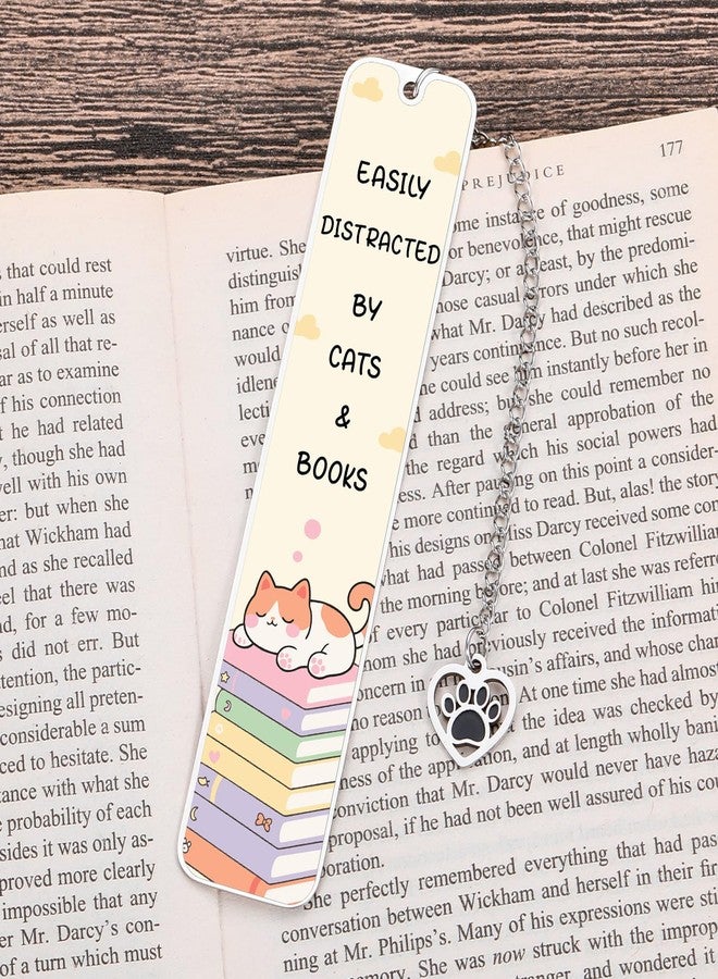 Fleure Esme Cat Bookmarks for Book Lovers, Cat Lover Gifts for Women Men, Boo Basket Stuffers for Women, Christmas Stocking Stuffers for Adults, Cute Book Marks for Reading, Christmas Birthday Gifts Pet Lovers - Image 3