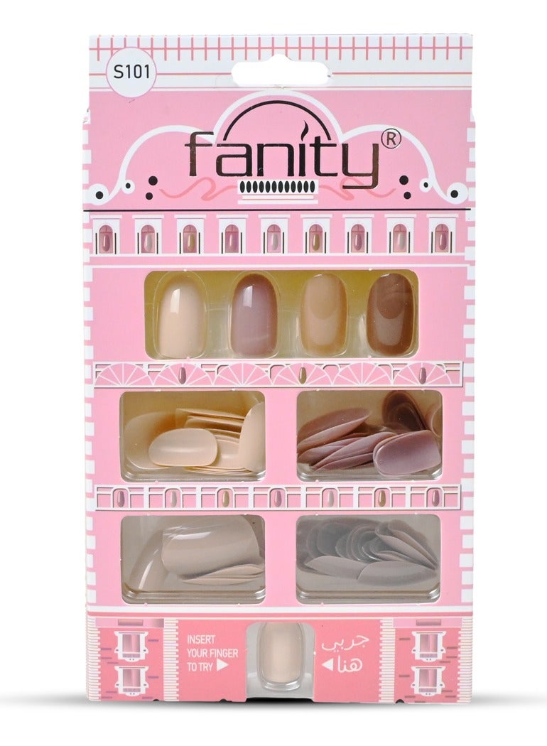 FANITY Artificial nails are specially designed for an instant, lasting touch of beauty. They come in a variety of shapes and lengths to suit all tastes. Easy to apply, they're perfect for special occasions or everyday use, and give you a feminine, attractive, and polished look without the need for a salon visit. 