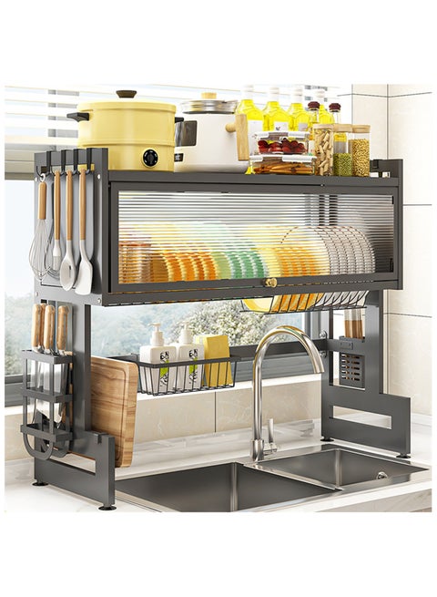 Dish Drying Rack,Dish Rack,Cutlery rack above sink, with knife holder and cutting board holder,for Kitchen and restaurant
