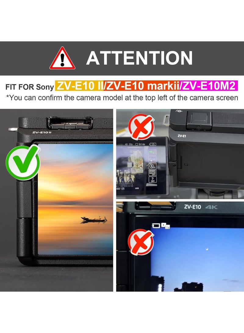 عام حقيبة كاميرا واقية لكاميرا عديمة المرآة من طراز SONY ZV-E10II وغطاء كاميرا نصف قشرة من طراز ZV-E10II من طراز SONY ZVE10II بغطاء عدسة أمامية مقاس 16-50 مم وحزام كتفي - Image 2
