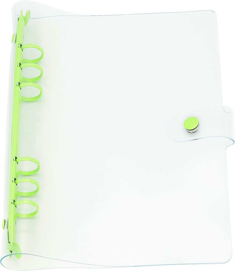 SICCOMA A5 6-Ring Binder Cover PVC Clear A5 Planner Cover Notebook Binder Refillable Notebook Shell (6.7”x9.2”) for Round-Ring Planner Pages (Inner Paper Not Included) - Image 1