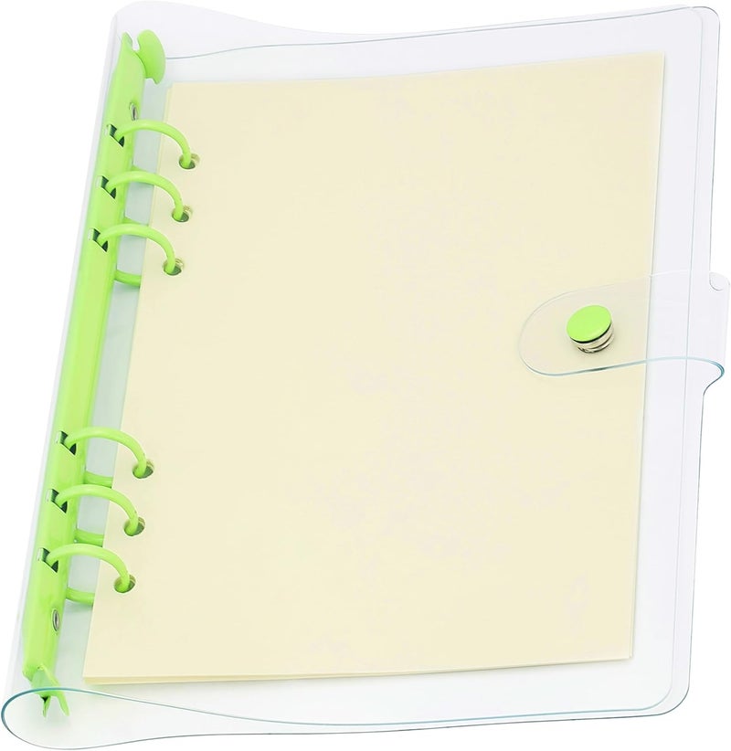 SICCOMA A5 6-Ring Binder Cover PVC Clear A5 Planner Cover Notebook Binder Refillable Notebook Shell (6.7”x9.2”) for Round-Ring Planner Pages (Inner Paper Not Included) - Image 4