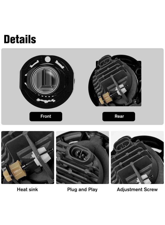 LitMiRaCle Fog Light Set for Dodge Charger and Chrysler 300 2015-2019 / Jeep Grand Cherokee 2014-2016 / Chrysler Pacifica 2017-2020,DRL LED Fog Light Clear Lens - Image 5