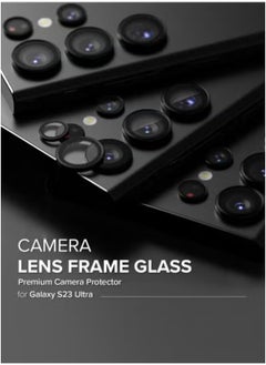 JAJEEK Samsung Galaxy S24 Ultra 5G 2024 Premium Camera Lens Film Protector Shield (MLHICR) – Clear/Black – Ultra-Clear HD Glass Lens Guard, Scratch-Resistant, Anti-Fingerprint, Easy Bubble-Free Installation, Full Camera Coverage, Durable & Lightweight  - Image 3