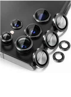 JAJEEK Samsung Galaxy S24 Ultra 5G 2024 Premium Camera Lens Film Protector Shield (MLHICR) – Clear/Black – Ultra-Clear HD Glass Lens Guard, Scratch-Resistant, Anti-Fingerprint, Easy Bubble-Free Installation, Full Camera Coverage, Durable & Lightweight  - Image 1