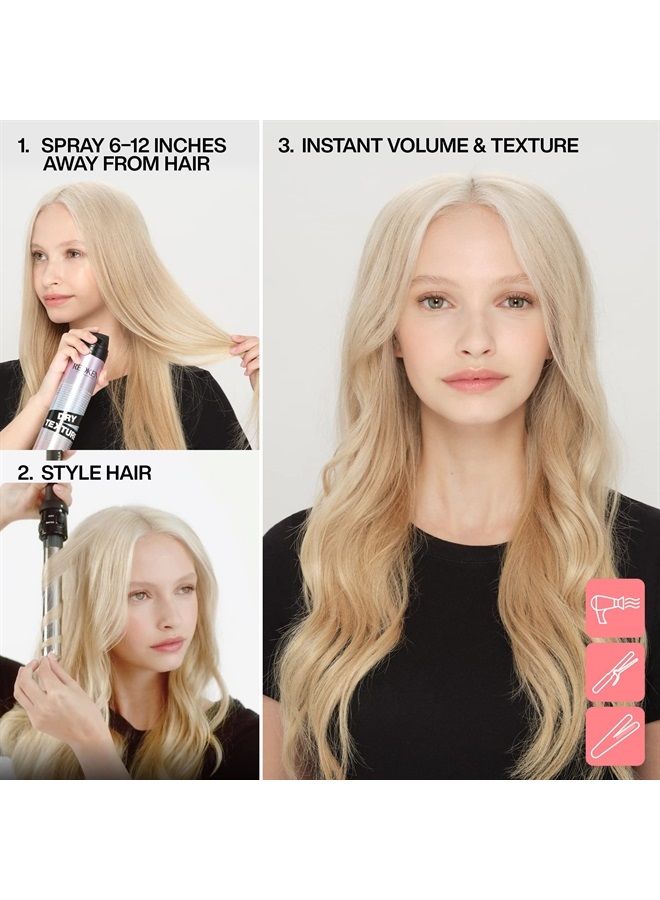 Redken Triple Dry 15 Dry Texture Finishing Spray | For All Hair Types | Adds Body & Shine Without Stickiness | Medium Hold | 8.5 Oz - Image 4