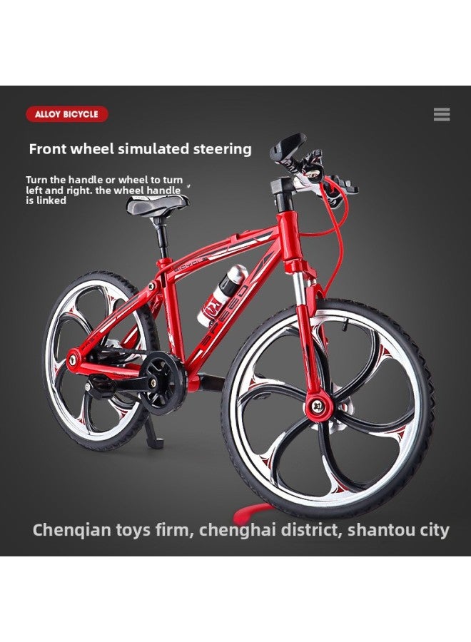 Car To 1:8 Folding Mountain Bike Model Simulation Bicycle Boy Toy Elbow Road Sports Bicycle-Color:Blue -1:8 Flatland Mountain Bike-Boxed  - Image 3