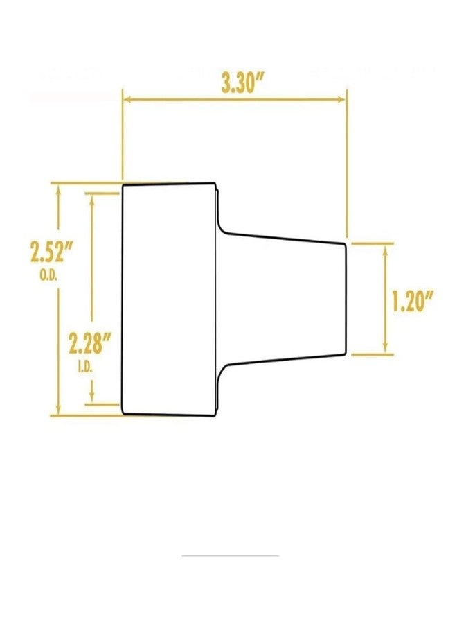 ZYAMY 2pcs Universal Shop Vac Hose Adapter Fittings 2-1/2 Inch Attachments Kit - Reducer for 1.5 & 1.25 Hoses - Image 2