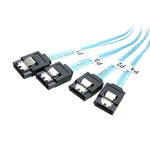 chenyang CY Slim Line SAS 4.0 SFF-8654 4i 38 Pin Host to 4 SATA 7 Pin Target Hard Disk Fanout Raid Cable 50cm - Image 5
