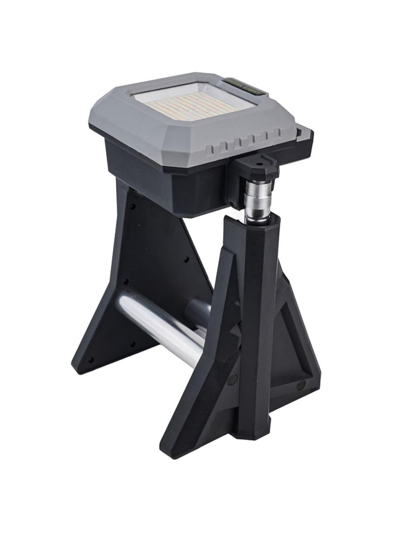 مصباح عمل LED لاسلكي 6000LM مع بطارية قابلة لإعادة الشحن 15000 مللي أمبير في الساعة - حامل تلسكوبي، ضوء فيضانات خارجي مقاوم للماء IP65 لإصلاح السيارات والجراج والحديقة والفناء الخلفي - Image 2