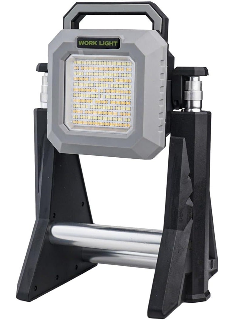 مصباح عمل LED لاسلكي 6000LM مع بطارية قابلة لإعادة الشحن 15000 مللي أمبير في الساعة - حامل تلسكوبي، ضوء فيضانات خارجي مقاوم للماء IP65 لإصلاح السيارات والجراج والحديقة والفناء الخلفي - Image 1