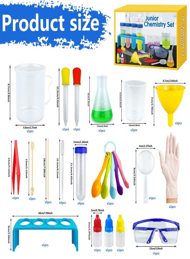 PPXMEEUDC 33PCS Lab Chemistry Experiments Early Learning Kit for Boys and Girls with Many Tools Droppers Plastic Test Tubes with Caps Lab Science Supplies Test Tube Holder - Image 2