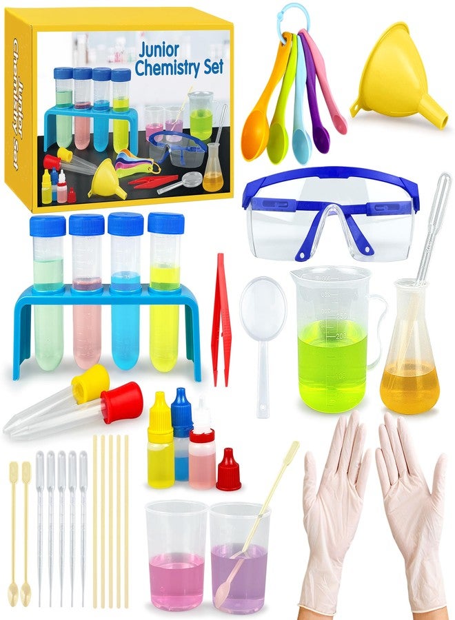 PPXMEEUDC 33PCS Lab Chemistry Experiments Early Learning Kit for Boys and Girls with Many Tools Droppers Plastic Test Tubes with Caps Lab Science Supplies Test Tube Holder - Image 1