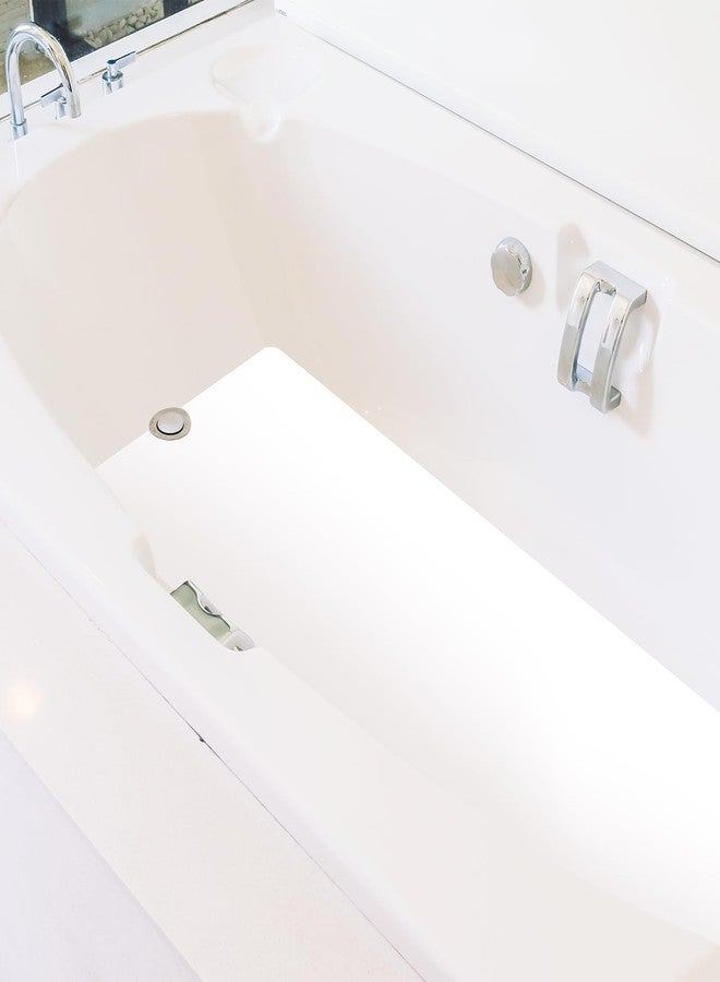 Colingmill 40 x 16 Inch Extra Long Non Slip Bathtub Mat for Tub Adhesive Vinyl Anti Slip Non Skid Safety Bath Mat with Drain Cut Out for Shower Floor Boat Wet Areas - Image 1