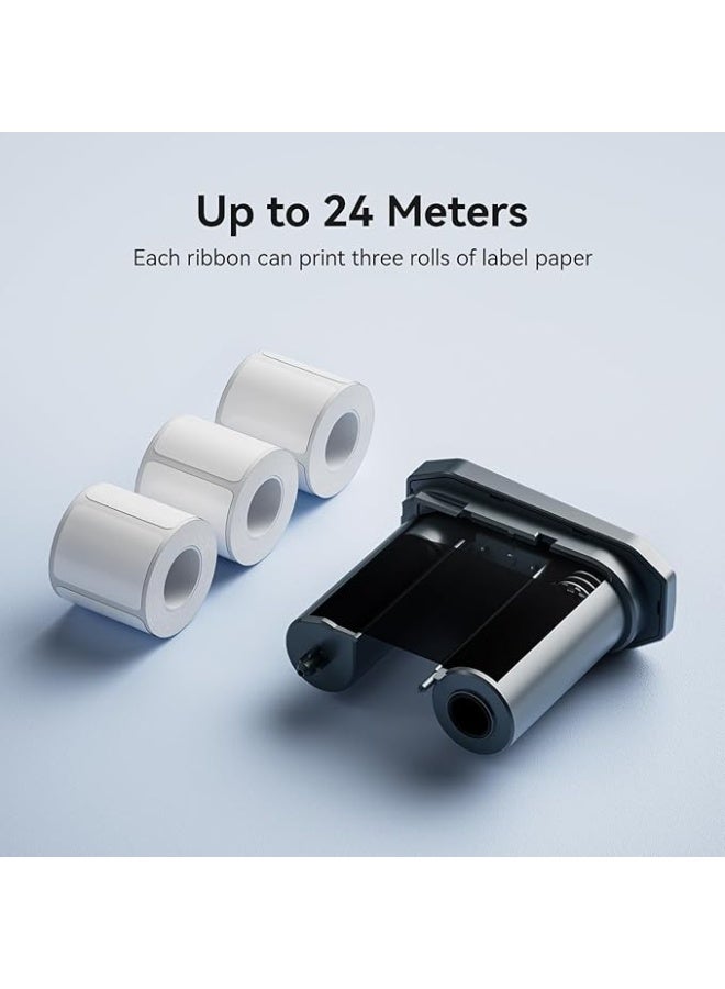 NIIMBOT Compatible M2 Labeling Ribbon, Replacement Refill Tapes, Only for M2 Thermal Transfer Label Printer, Clear Printing, Long Storage Time, Up to 24 Meters, White - Image 4