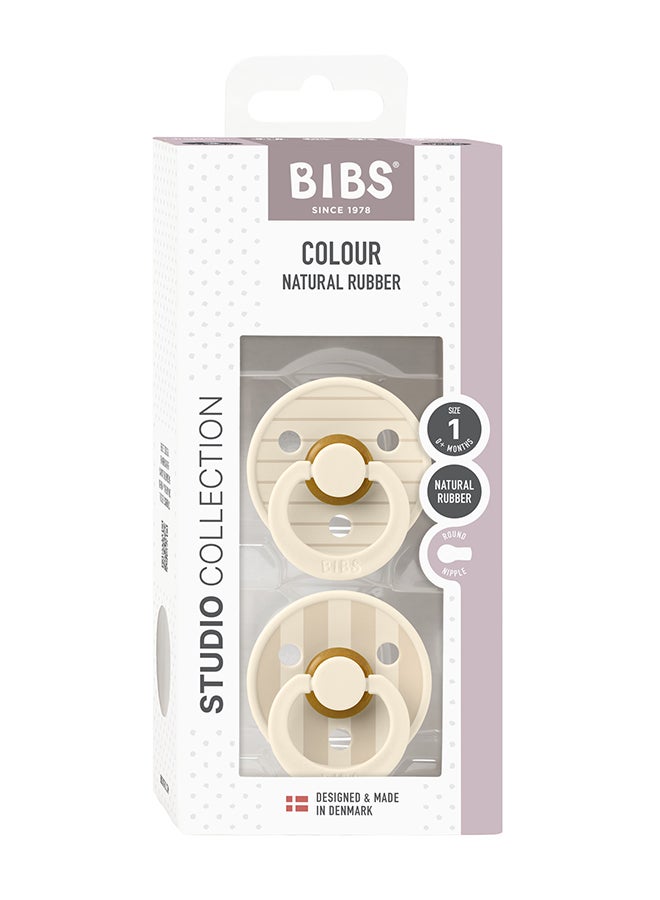 BIBS Pack of 2 Studio Colour Pin Latex Size 1 Ivory Vanilla Mix - Image 3