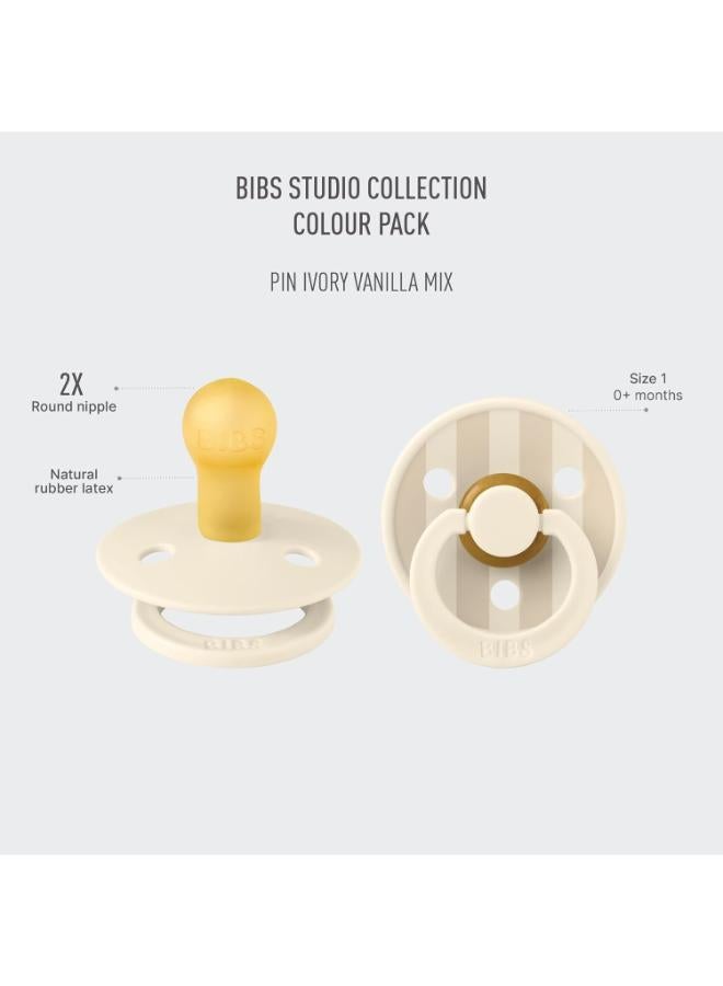 BIBS Pack of 2 Studio Colour Pin Latex Size 1 Ivory Vanilla Mix - Image 5