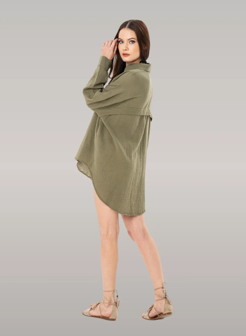 Just Nature Relaxed Fit Shirt with Perlamutr Buttons