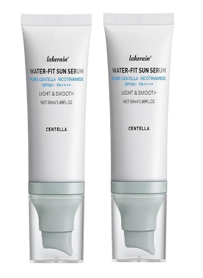 wenfeng Centella Sunscreen SPF 50,Centella Hyalu Cica Water-Fit Sun Serum,2 Pcs - Image 1