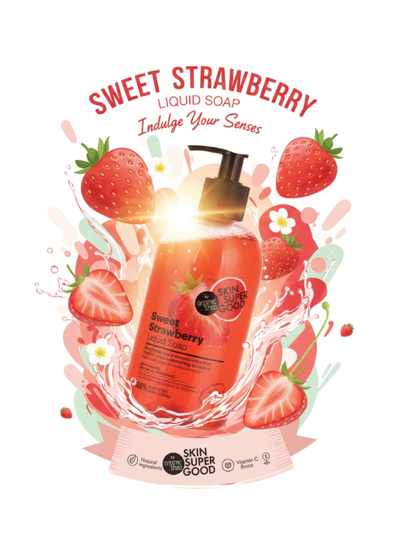 Organic Shop صابون سائل بالفراولة الحلوة من أورجانيك شوب 500 مل - Image 2