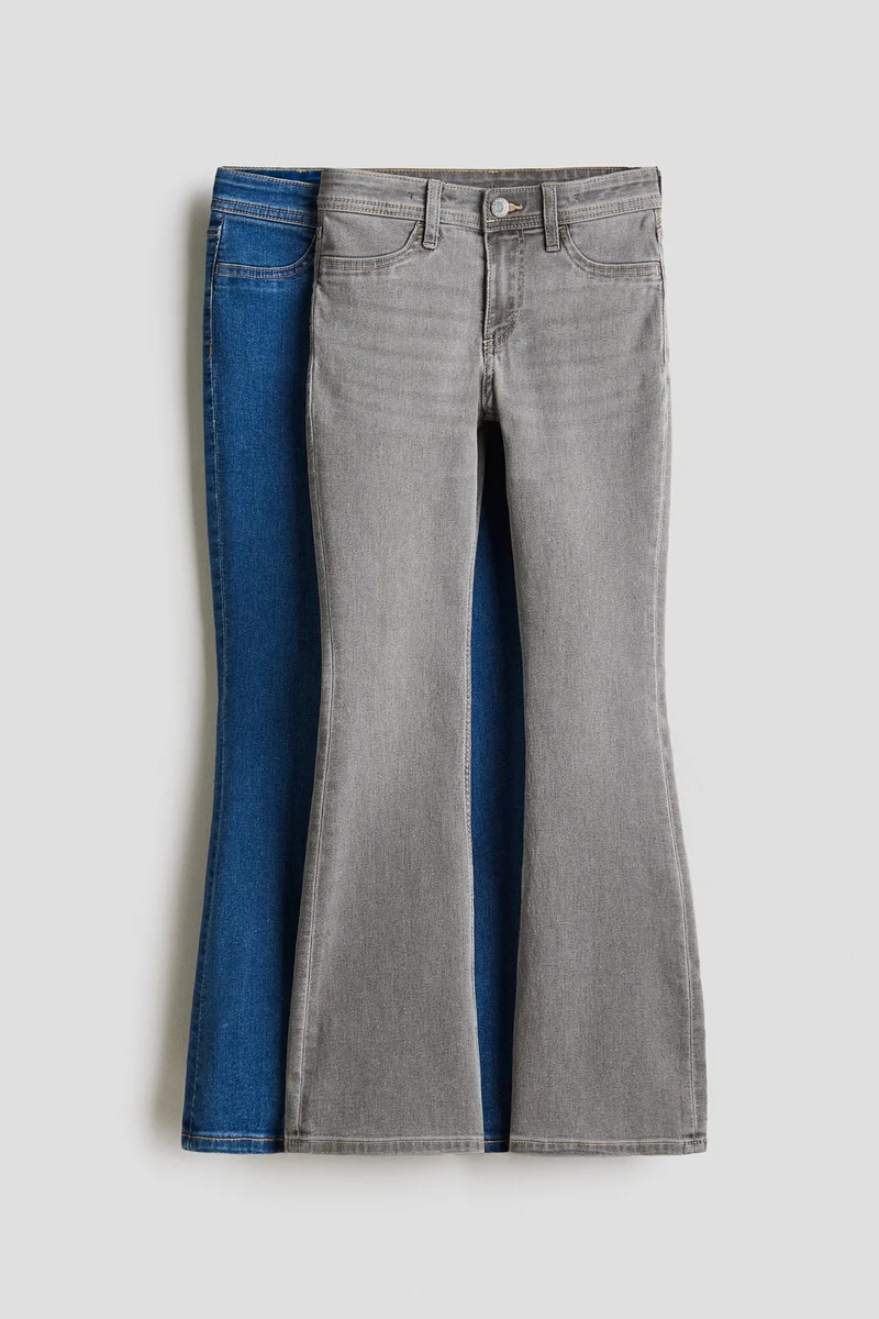H&M 2-pack Flared Leg Low Jeans