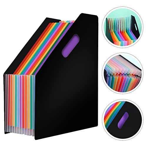 NISUN 12 Pockets Vertical Expanding File Folders Letter A4 Size Documents Organiser Desk Accordion File Organizer Desktop Stand File Divider Space Saver for Office Class Home - Image 4
