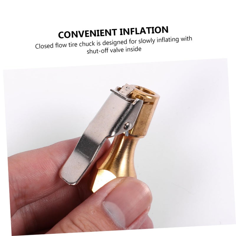 5pcs Heavy Duty Copper Air Chuck With Clip For Tire Inflator Durable Construction Secure Inflation - Image 3