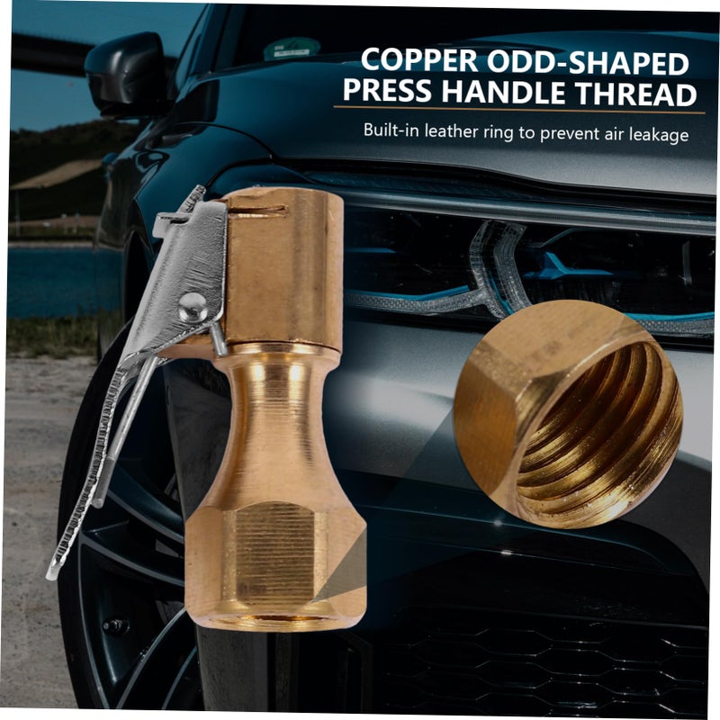 5pcs Heavy Duty Copper Air Chuck With Clip For Tire Inflator Durable Construction Secure Inflation - Image 5