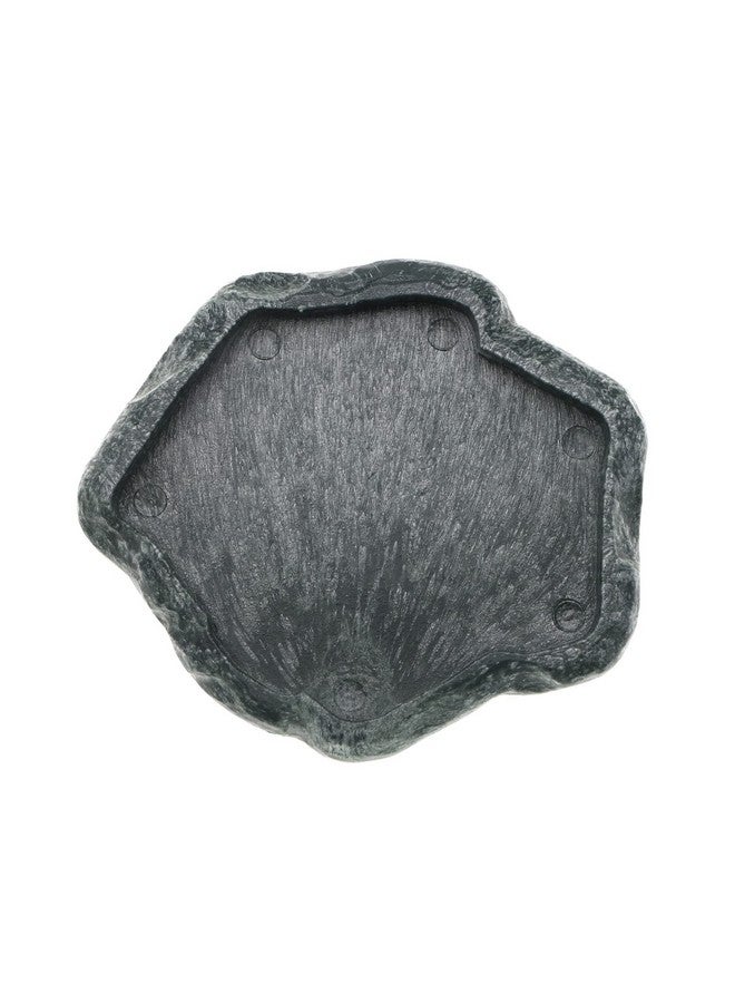 ECSiNG Reptiles Water Tray Tortoise Feeder Lizard Water Dish Resin Drinking Bowl for Tortoise Lizard Frog Terrapin Gecko Spider Scorpion Size S - Image 1
