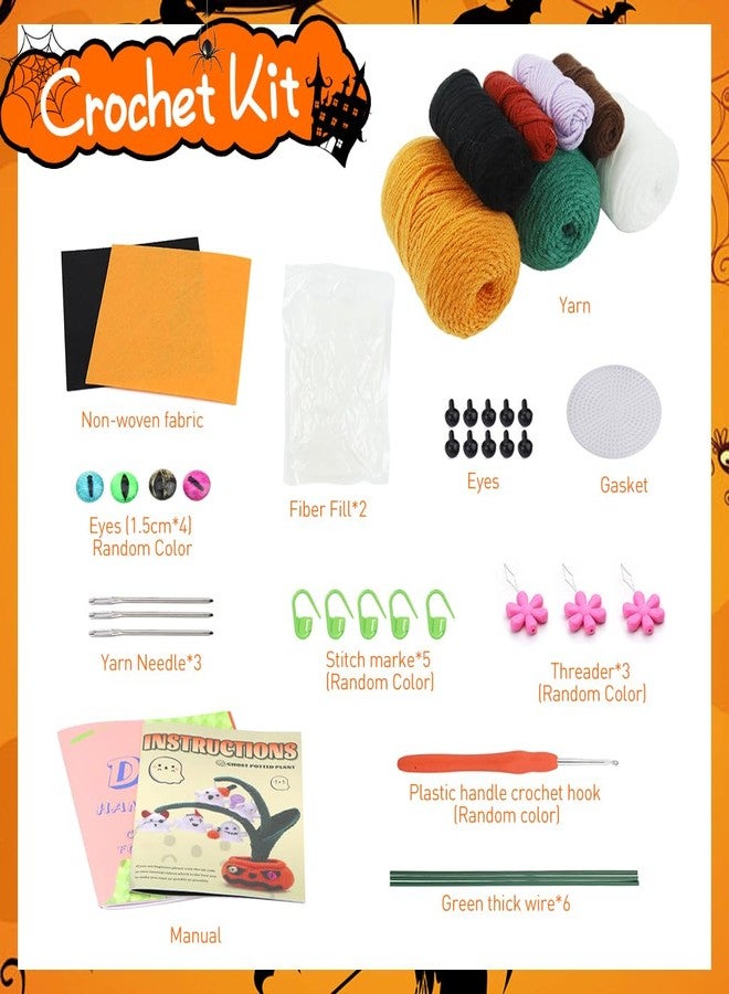 PATPAT® DIY Halloween Craft Crochet Kit Spooky Ghost Pumpkin Tree Desk Decor for Beginners & Adults, Complete Material Set with Step-by-Step Tutorials, Festive Yarn Kit for Home, Office, Gifting - Image 2