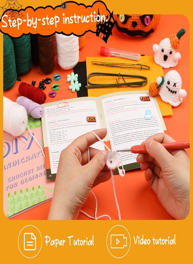 PATPAT® DIY Halloween Craft Crochet Kit Spooky Ghost Pumpkin Tree Desk Decor for Beginners & Adults, Complete Material Set with Step-by-Step Tutorials, Festive Yarn Kit for Home, Office, Gifting - Image 3