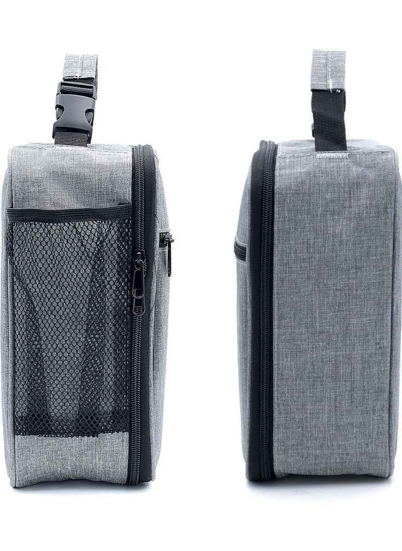 hssentials - Hssentials Lunch Bag Insulated Cooler Bag Compact 6L Lunch Bag for Men Women Office Kids School Adults Work Picnic Travel College Premium Lunch Bag, Grey - Image 1