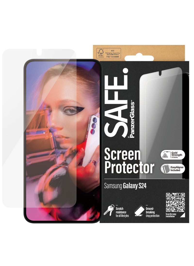 PanzerGlass SAFE. by PanzerGlass® Screen Protector Samsung Galaxy S24 | Ultra-Wide Fit w. EasyAligner  - Image 1