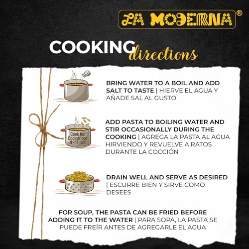LA MODERNA, Shell Conchas Pasta 7 oz (Pack of 20) | Made with Durum Wheat Semolina | Enriched with Iron, Folic Acid & B Vitamins | Non-GMO Kosher Conchas Pasta Shells for Soups, Casseroles, Salads & Family Meals - Image 5