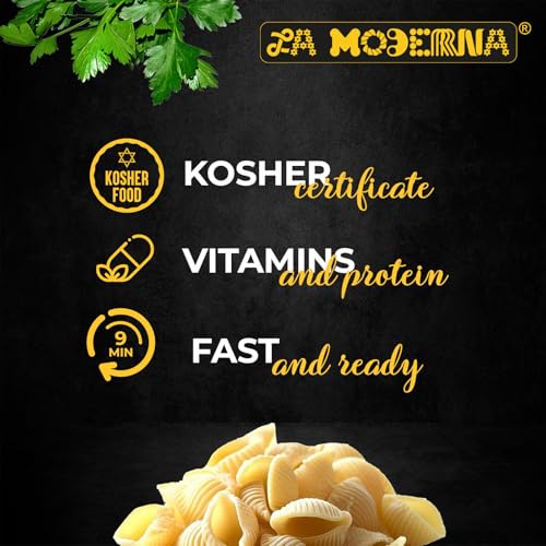 LA MODERNA, Shell Conchas Pasta 7 oz (Pack of 20) | Made with Durum Wheat Semolina | Enriched with Iron, Folic Acid & B Vitamins | Non-GMO Kosher Conchas Pasta Shells for Soups, Casseroles, Salads & Family Meals - Image 3