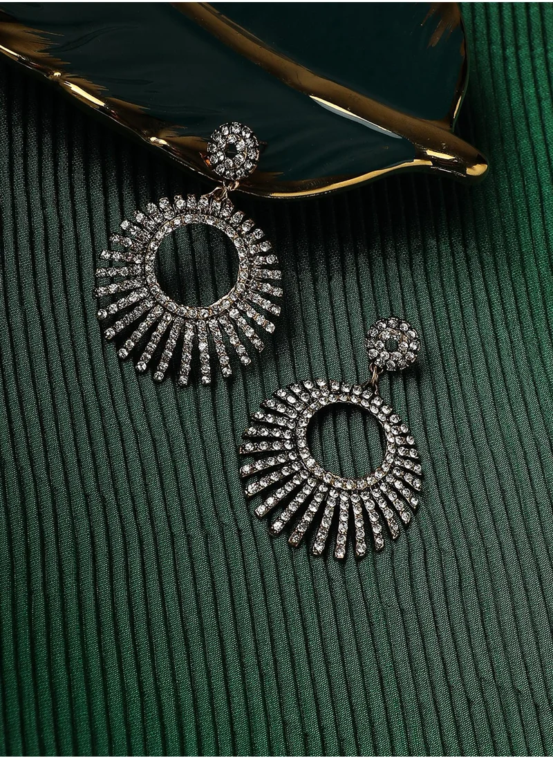 SOHI Hollow Circular Drop Earrings